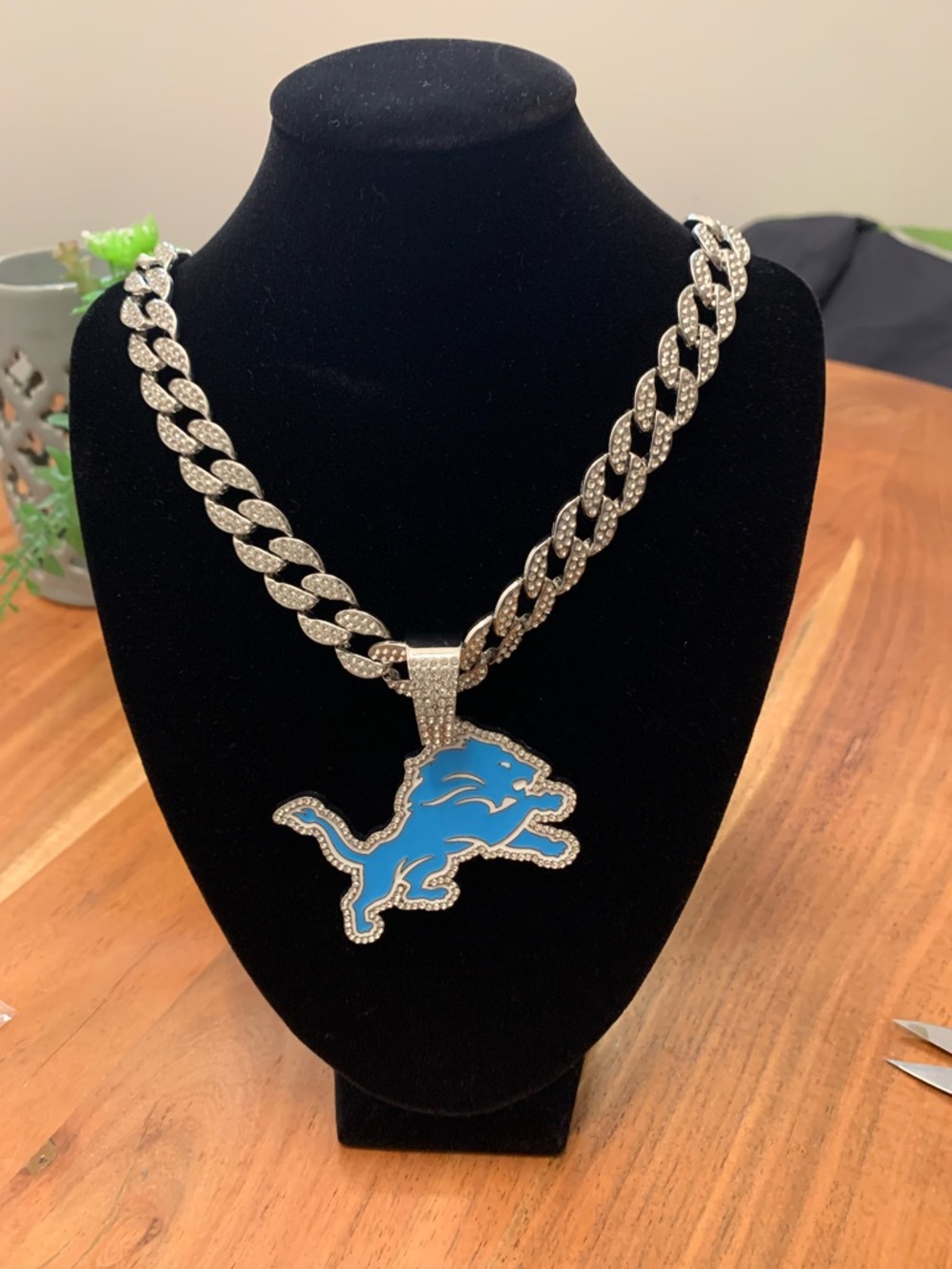 NFL Detroit Lions Cuban Chain Necklace